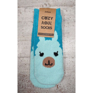 Activpro Cozy Animal Socks Ultra Soft Comfort Blue Bear Fuzzy Women Size 5.5-9.5
